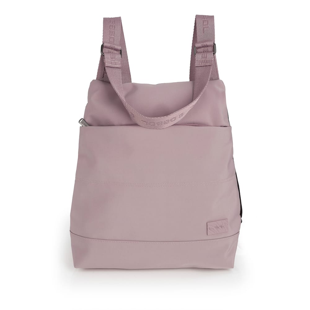 605043 bolso mochila nylon allison gabol temprado nude