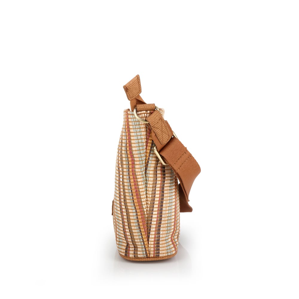 605227 bolso bandolera rafia sintetico rayas Amore Gabol Temprado cuero lateral