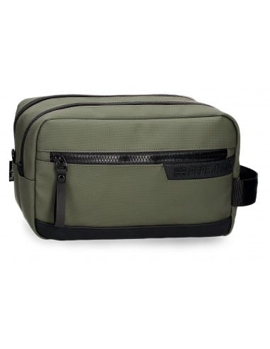 74644 neceser asa mano dos departamentos nylon dorking Pepe Jeans verde kaki