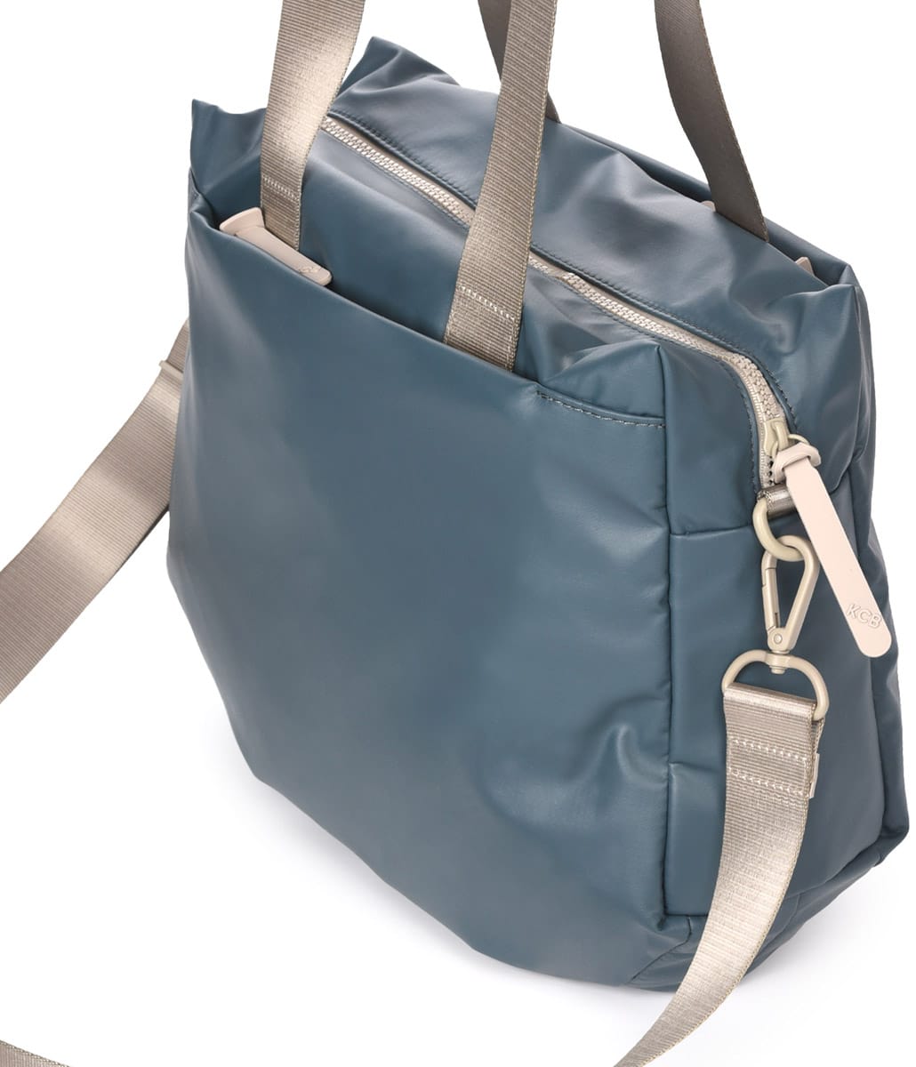 3653 bolso de hombro dos asas bandolera sintetico tidy KCB Temprado azul petróleo detrás