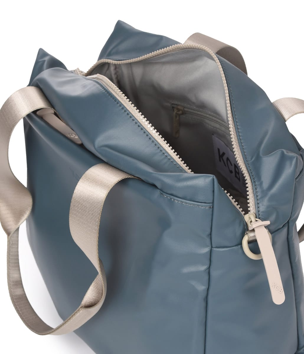 3653 bolso de hombro dos asas bandolera sintetico tidy KCB Temprado azul petróleo interior