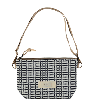 belt_zania bolso bandolera téxtil cuadritos clover temprado azul blanco