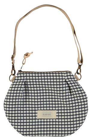 mikado_zania bolso bandolera redondeado téxtil cuadritos clover temprado azul blanco