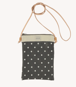 móvil_punts bolsobandolera cordón mini téxtil topos clover temprado gris