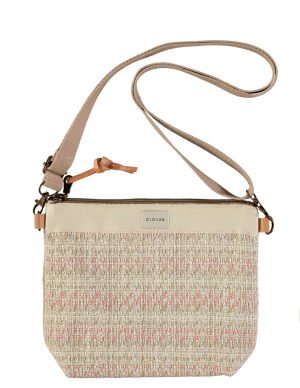 shoulder_coco bolso bandolera pequeño téxtil franjas clover temprado rosa