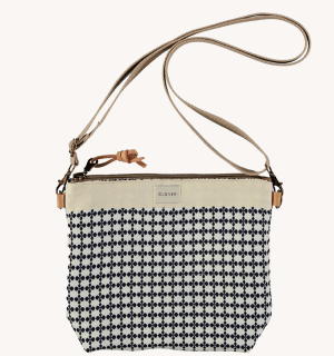 shoulder_zania bolso bandolera pequeño téxtil topos clover temprado azul blanco