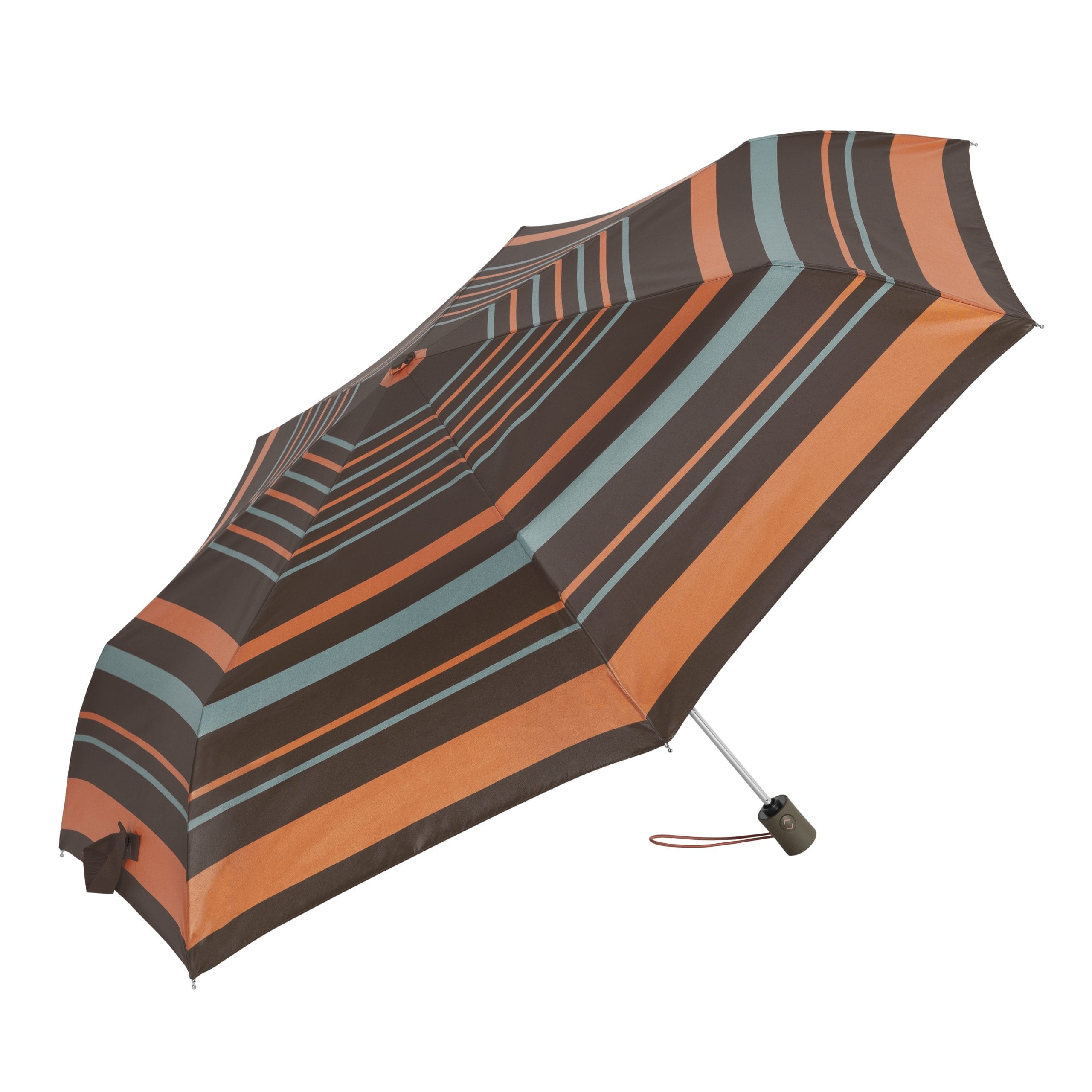 5490 paraguas plegable automático abrir cerrar windproof rayas temprado cacharel marrón
