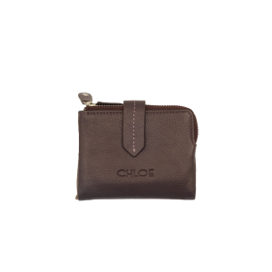 21712 billetero tarjetero monedero cremalleras pequeño piel Chloe Temprado morado