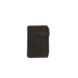30111 monedero tarjetero cremallera pequeño piel chloe temprado negro