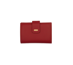 805_1 billetero tarjetero monedero solapa lengüeta bicolor piel nylon temprado guinda