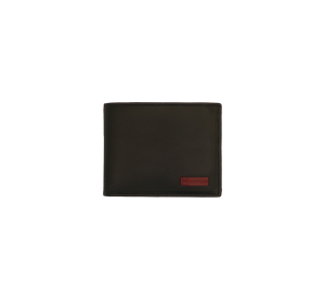 227_7 cartera tarjetero monedero bicolor americana piel naylor temprado negro rojo