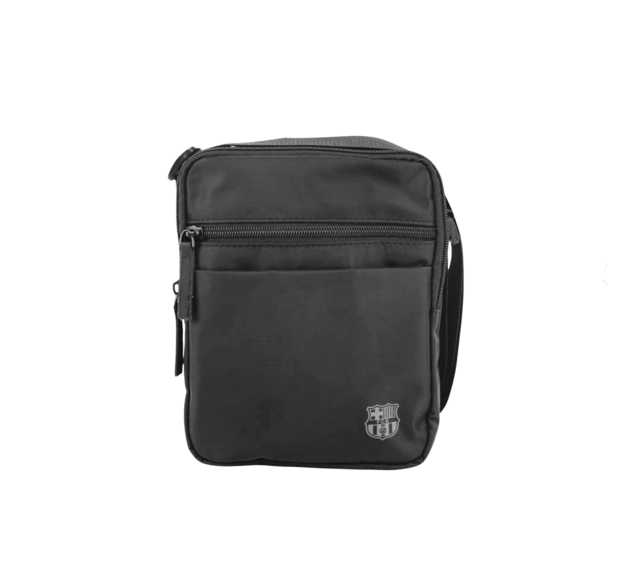 23 bolso bandolera dos departamentos nylon ligero escudo barça isafi temprado negro