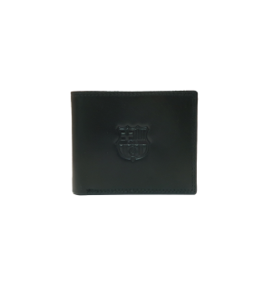 2486 cartera billetro tarjetero monedero americana piel escudo barça isafi temprado negro