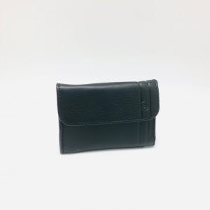 2428-monedero tarjetero pequeño solapa piel dakota lugupell negro